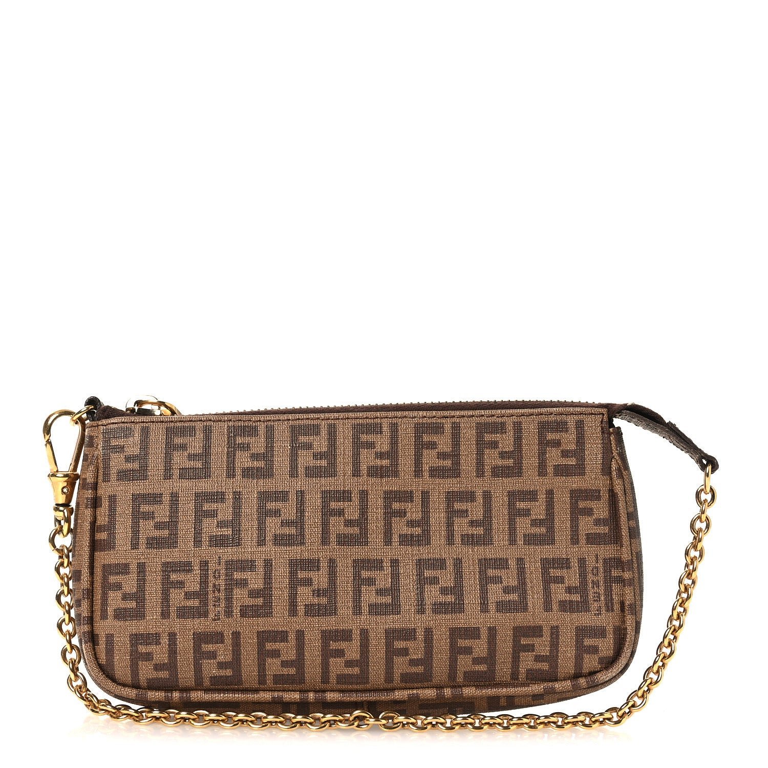 Fendi Zucchino Spalmati Forever Pochette Nocciola