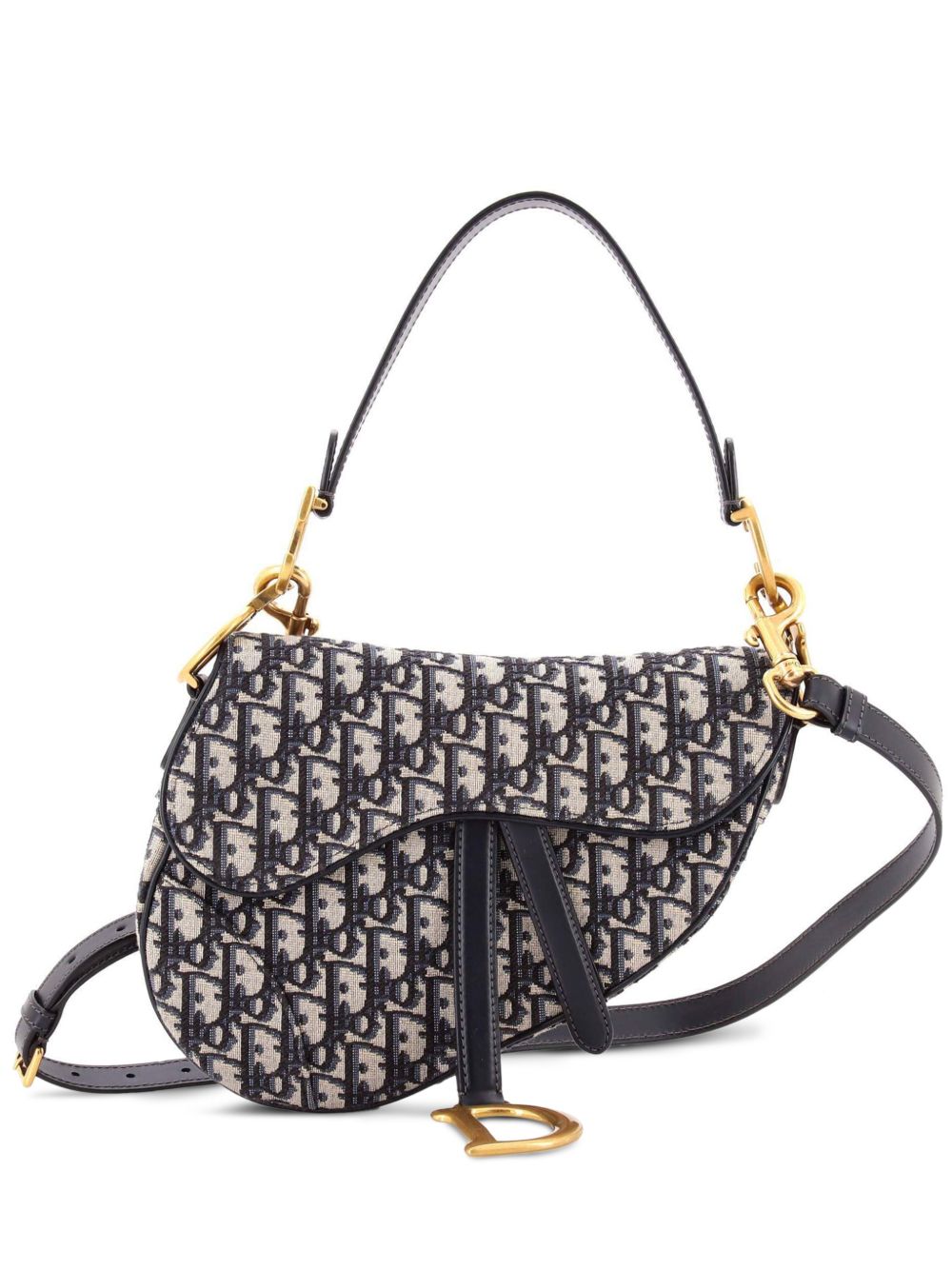 Saddle Handbag with Strap Oblique Canvas Medium shoulder bag