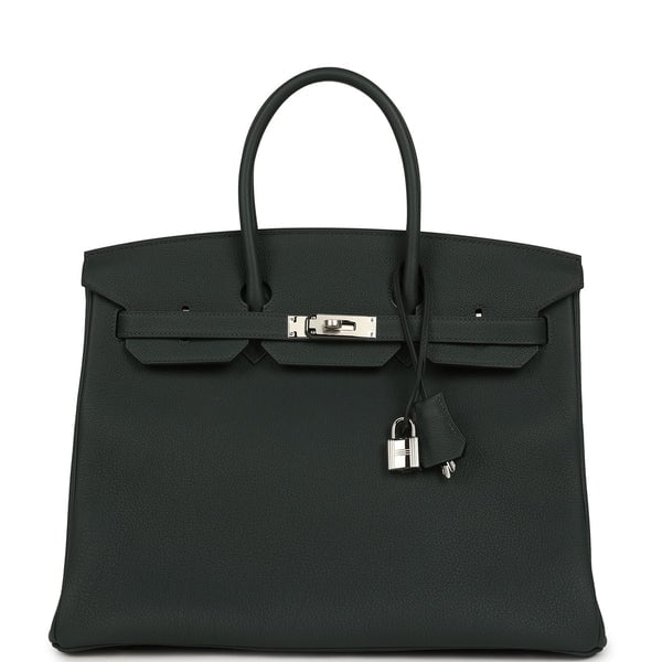 Hermes Birkin 35 Vert Mangrove Togo Palladium Hardware