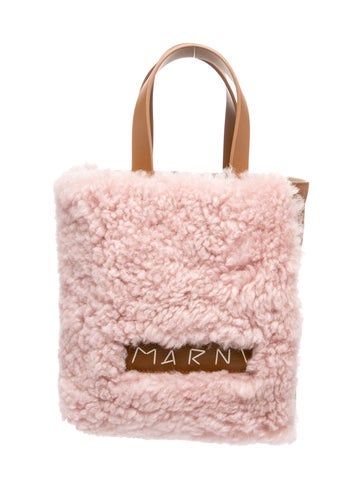 Shearling Top Handle Bag