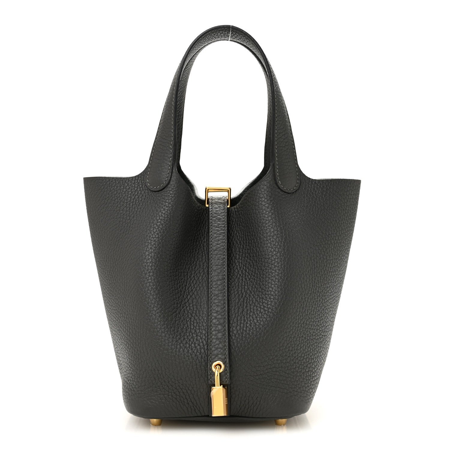 Hermes Taurillon Clemence Picotin Lock 18 PM Gris Misty