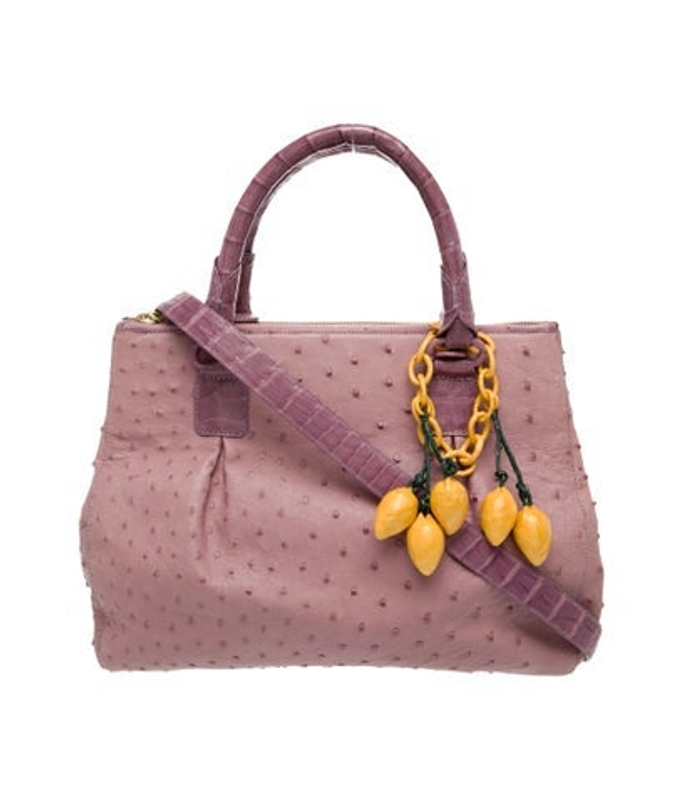 Nancy Gonzalez Gonzalez Embossed Leather Top Handle Bag