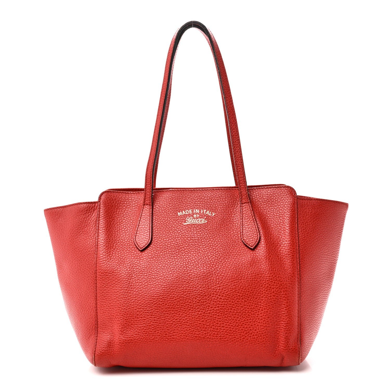 Gucci Dollar Calfskin Small Swing Tote Red