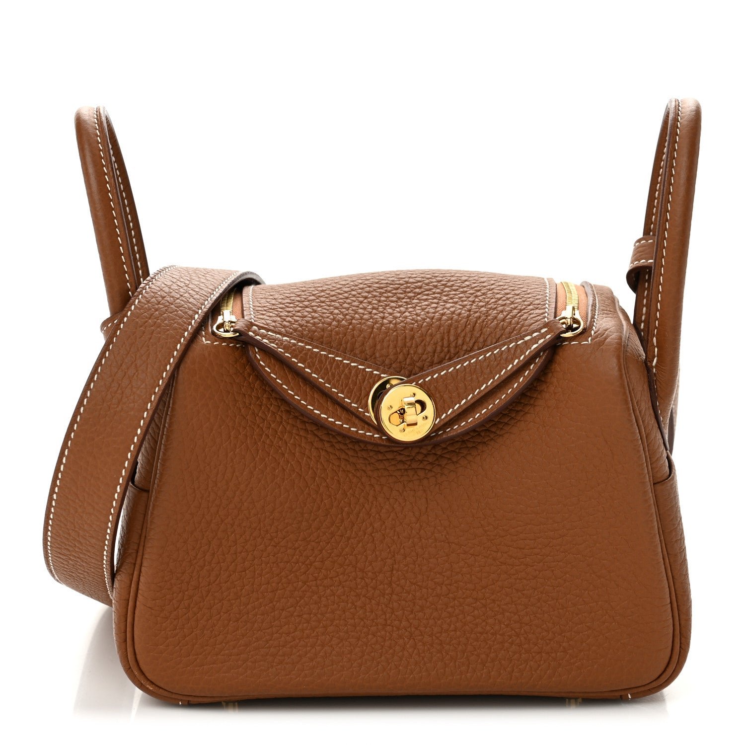 Hermes Taurillon Clemence Mini Lindy 20 Gold