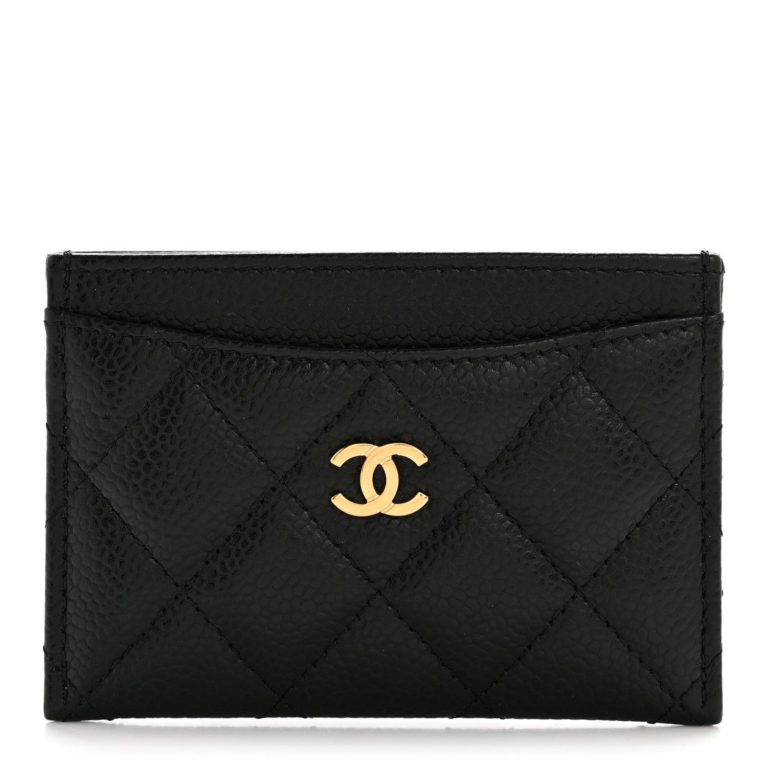 Chanel Caviar Quilted Card Holder Black