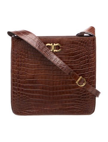 Embossed Leather Shoulder Bag