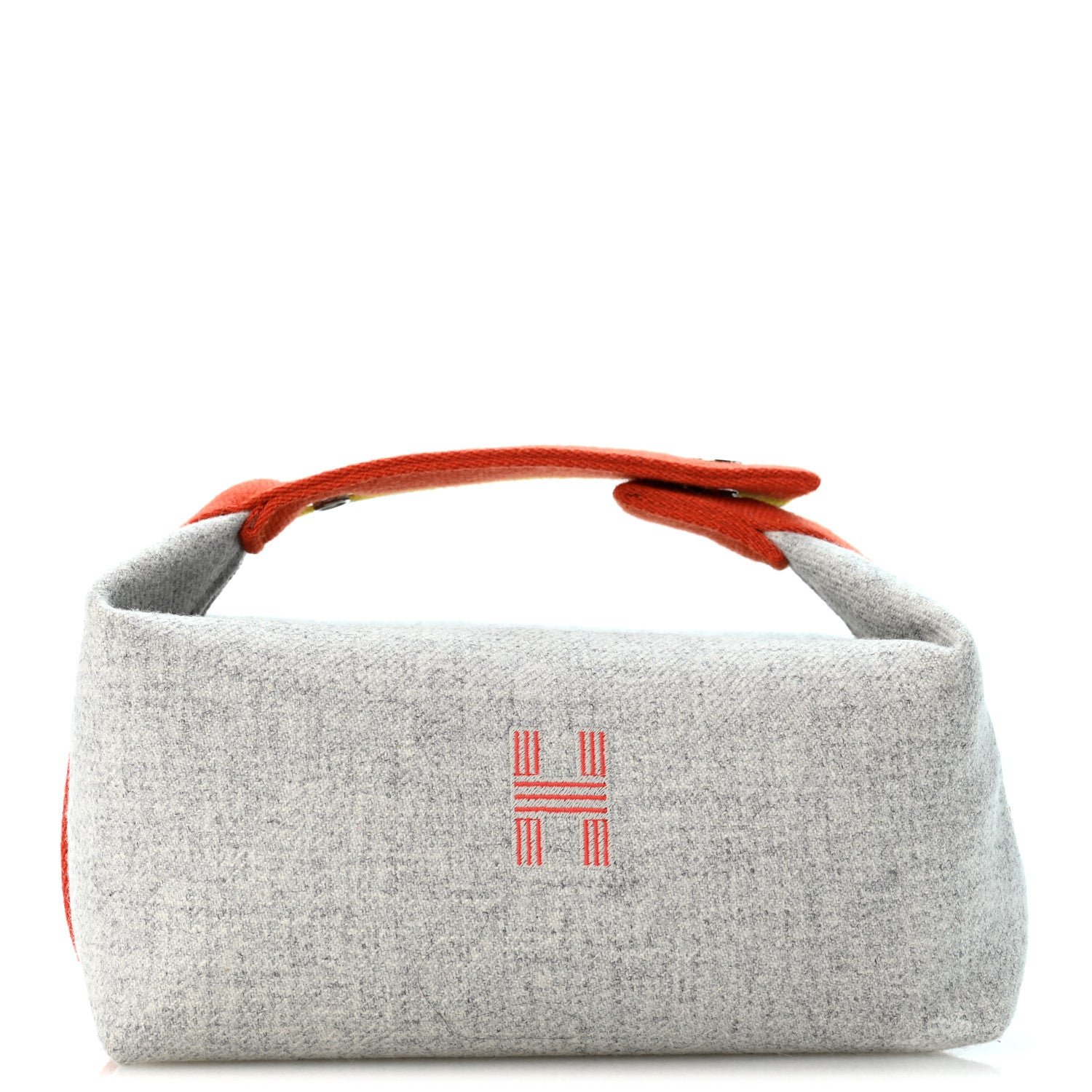 Hermes Canvas Small Bride-A-Brac Pouch Gris Flanelle