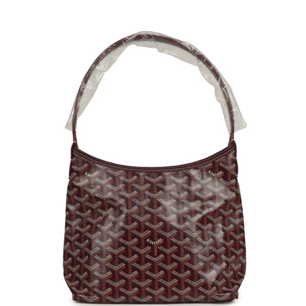 Goyard Goyard Goyardine Burgundy Boheme Mini Hobo Bag Palladium Hardware