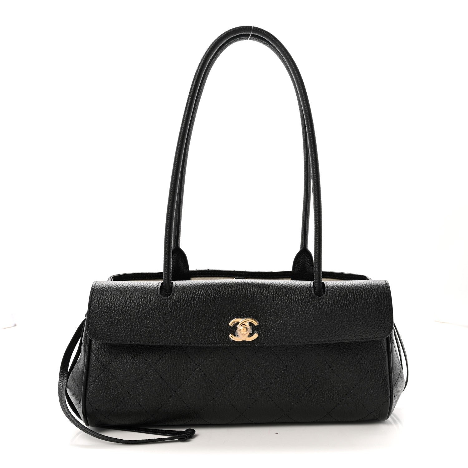 Chanel Grained Calfskin Stitched Urban Essentials Small Shopping Bag Black