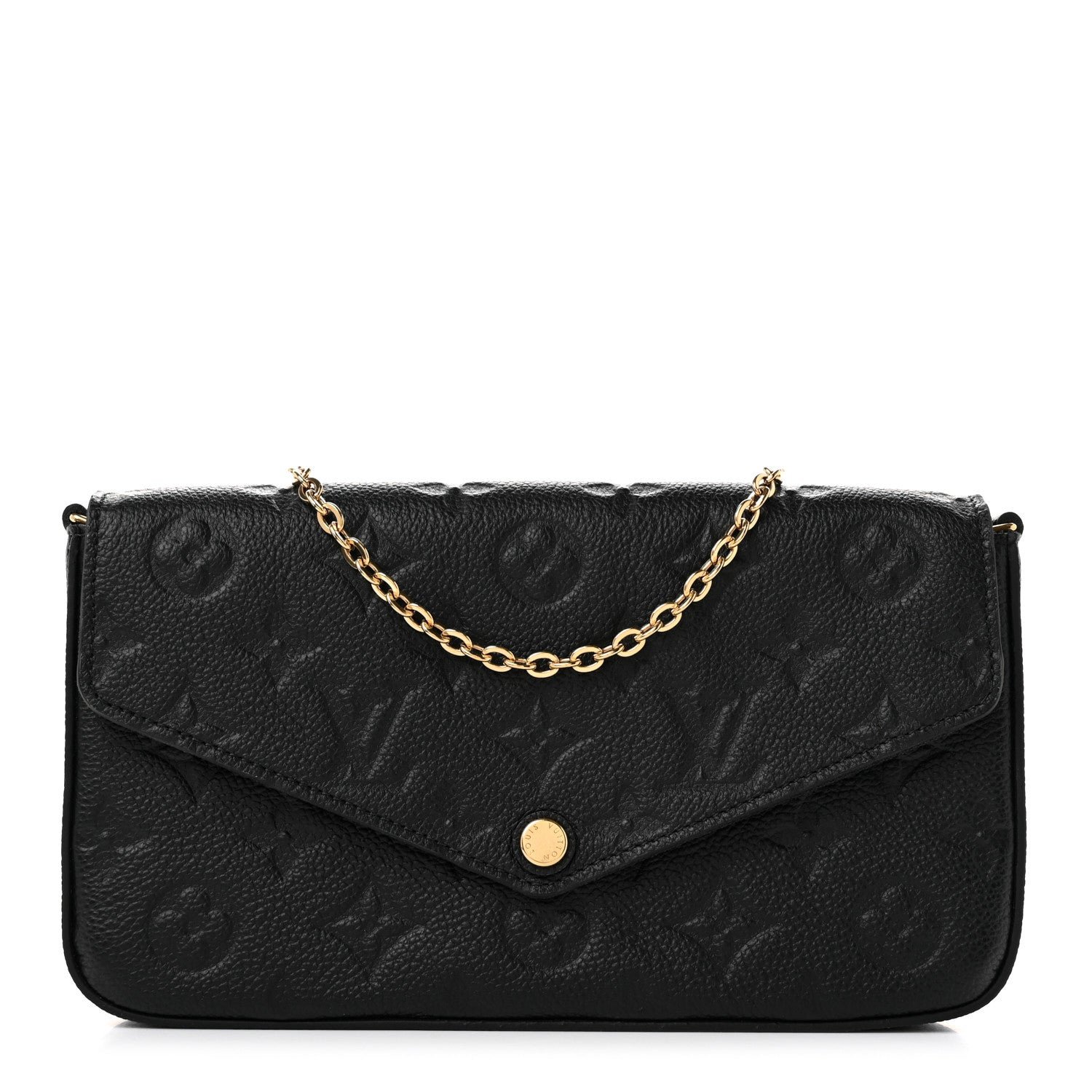 Louis Vuitton Empreinte Pochette Felicie Chain Wallet Black