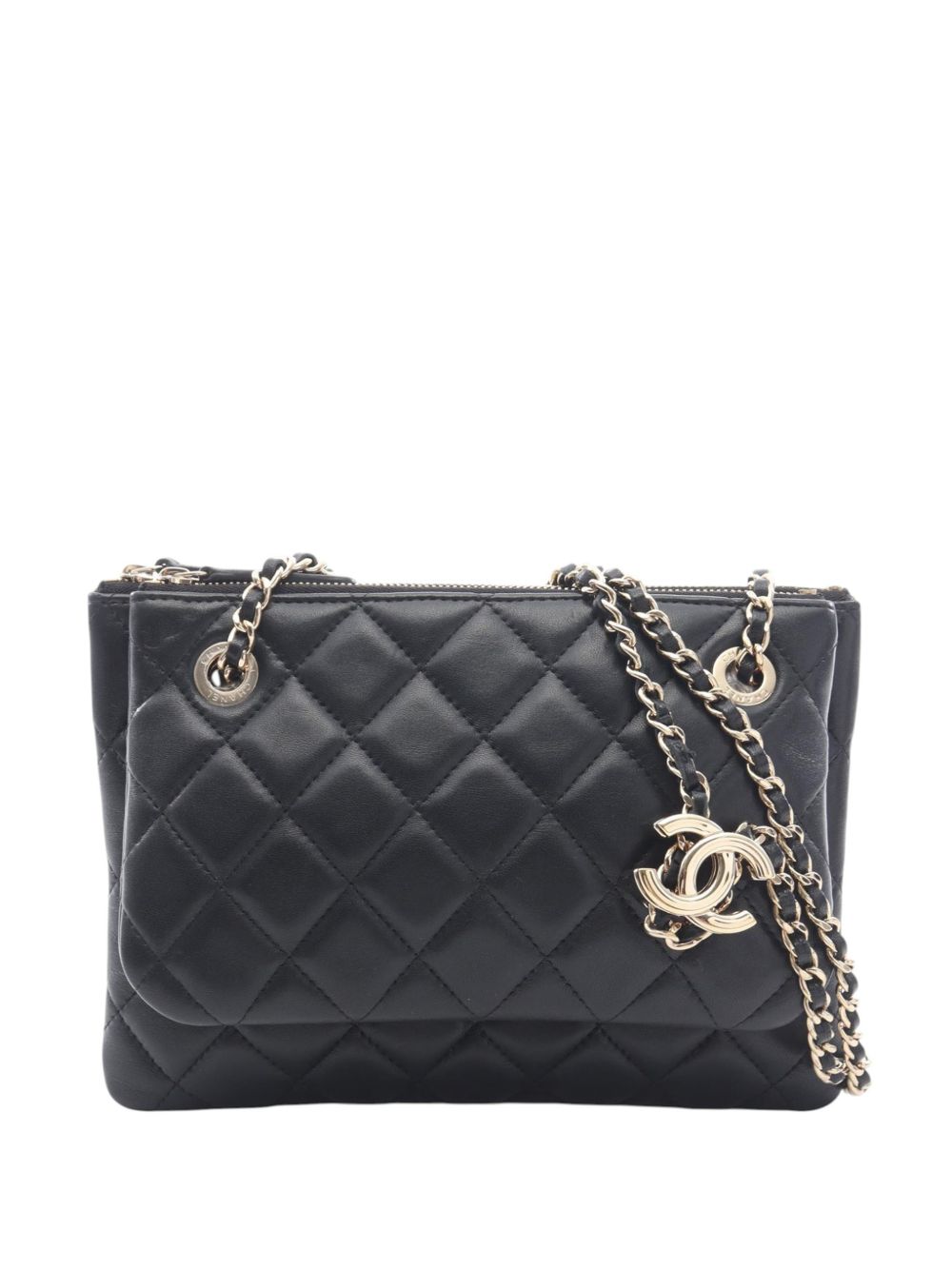 2019 CC Quilted Lambskin Cocomotive Clutch crossbody bag