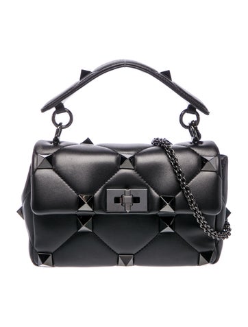 Roman Stud Top Handle Bag