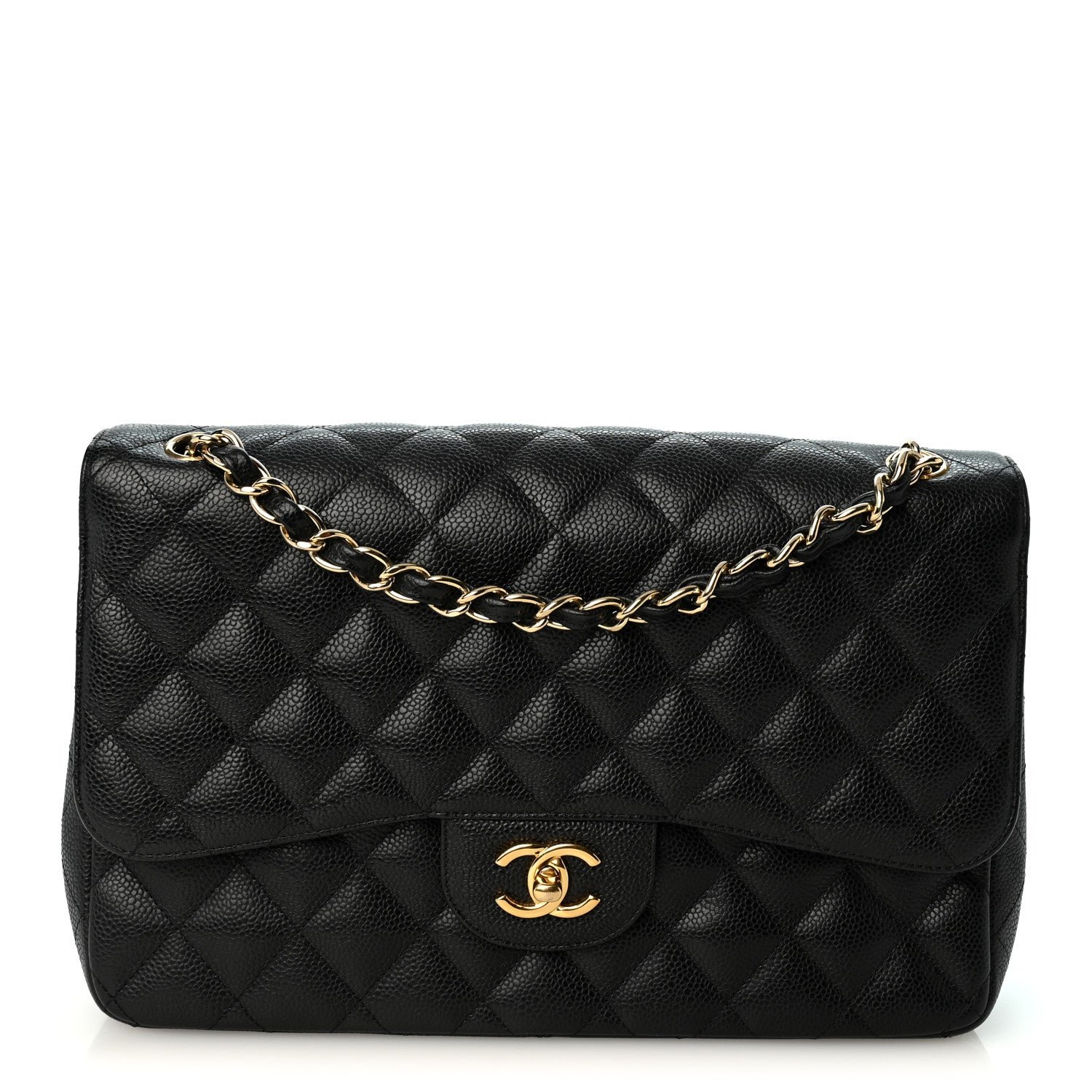 Chanel Caviar Quilted Jumbo Double Flap Black