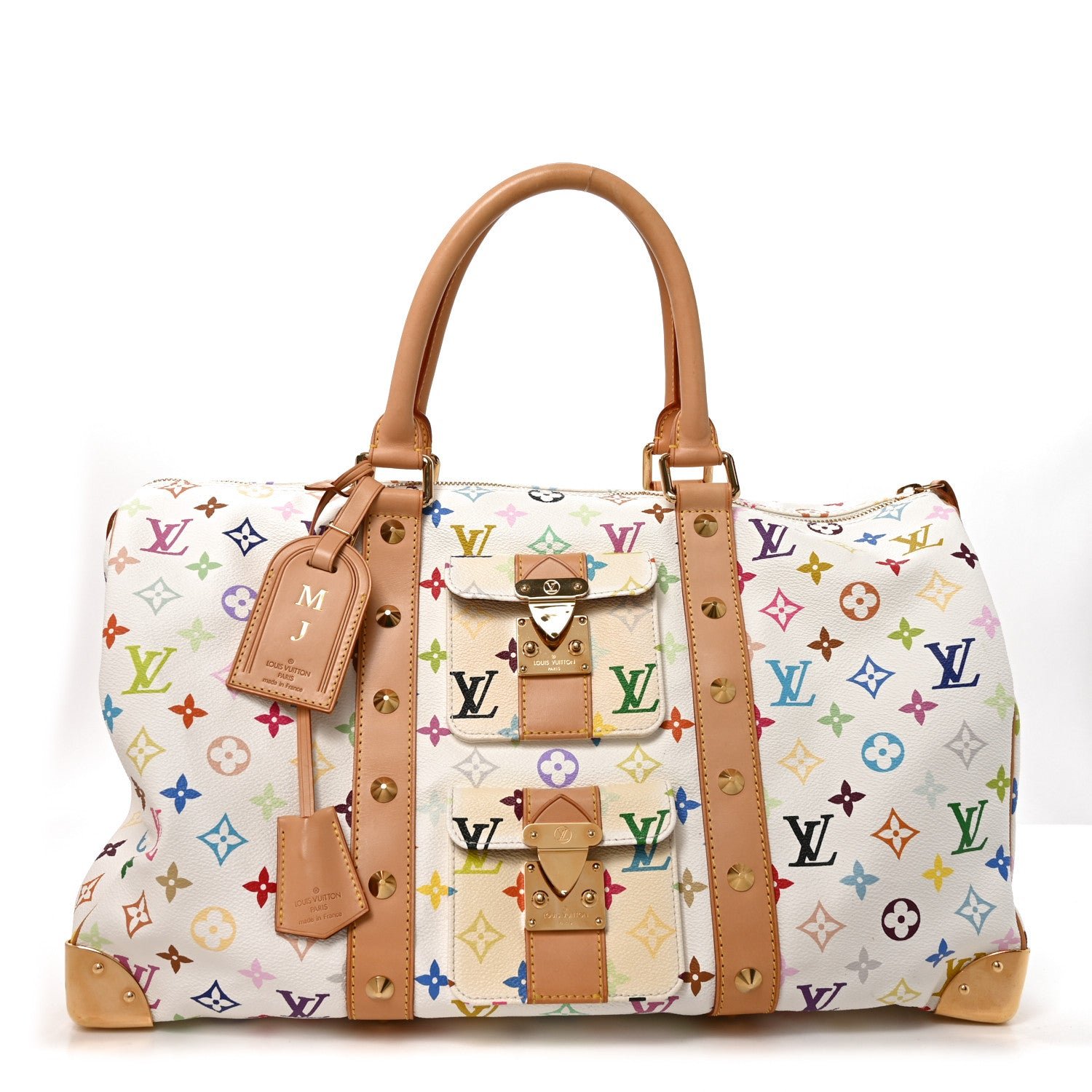 Louis Vuitton Monogram Multicolor Keepall 45 White