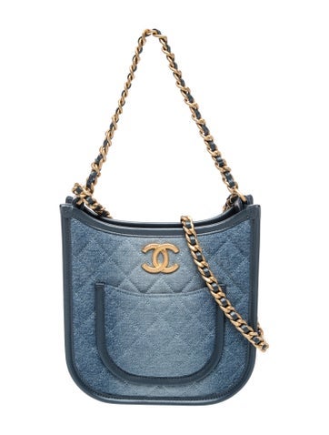 Denim Quilted CC Hobo