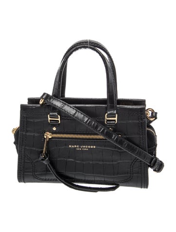 Embossed Leather Top Handle Bag