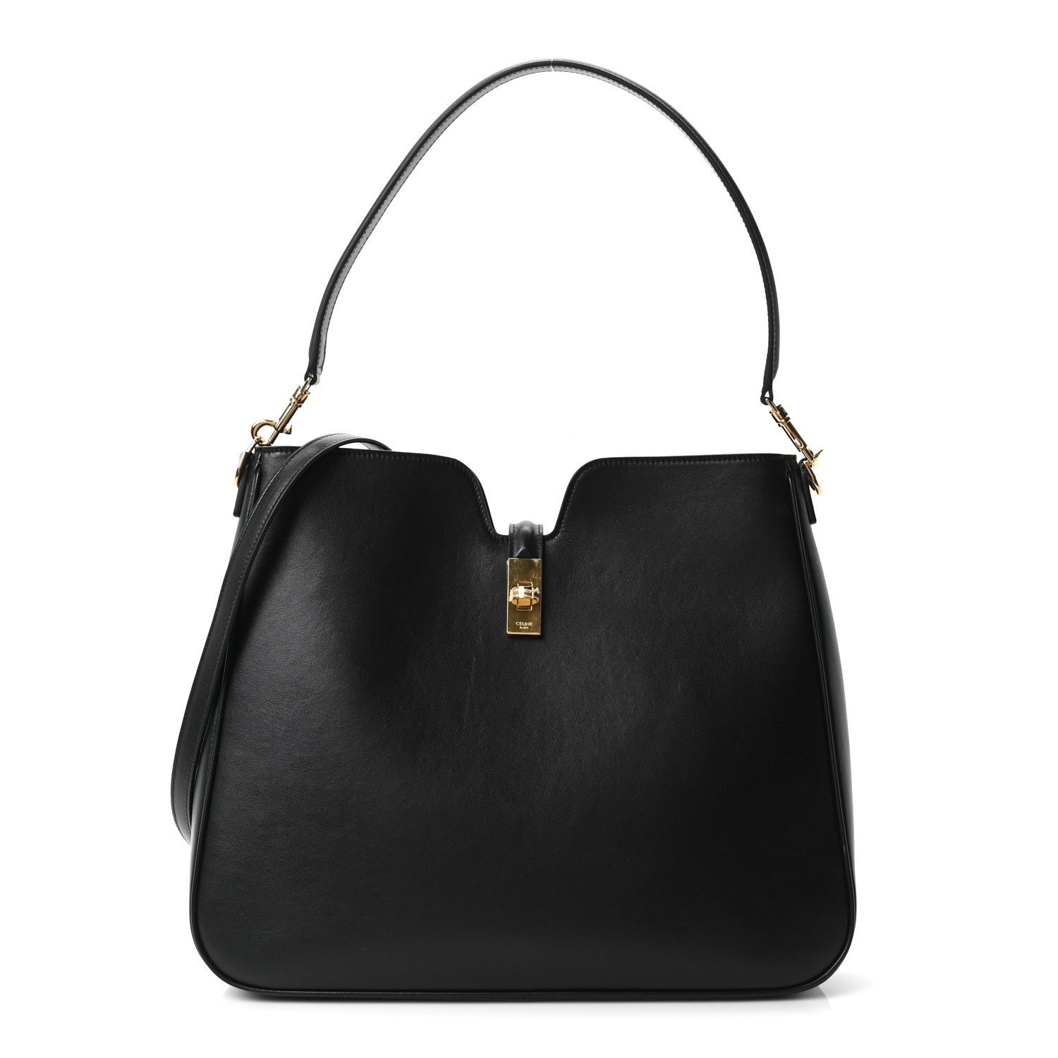 Celine Smooth Calfskin Medium Camille 16 Soft Bag Black