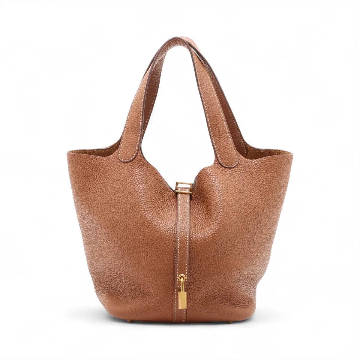 Hermès Picotin Lock 22 MM Taurillon Clemence Gold Gold Metal Fittings