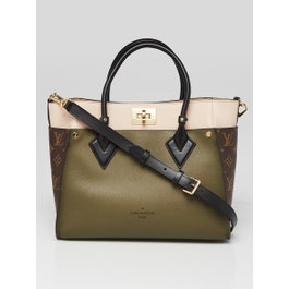 Louis Vuitton Louis Vuitton Laurel Leather And Monogram Canvas On My Side MM Bag