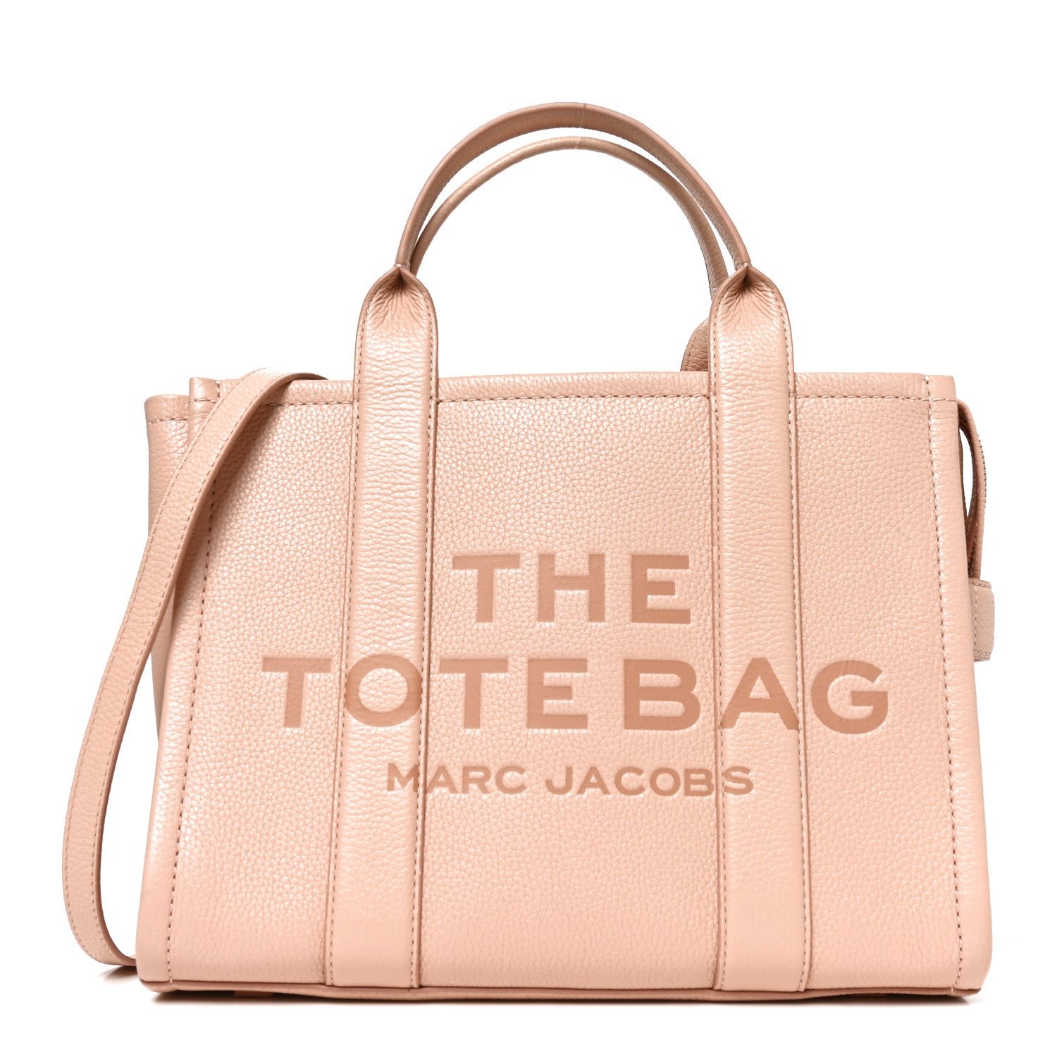 Marc Jacobs Grained Calfskin Medium The Tote Bag Rose Dust