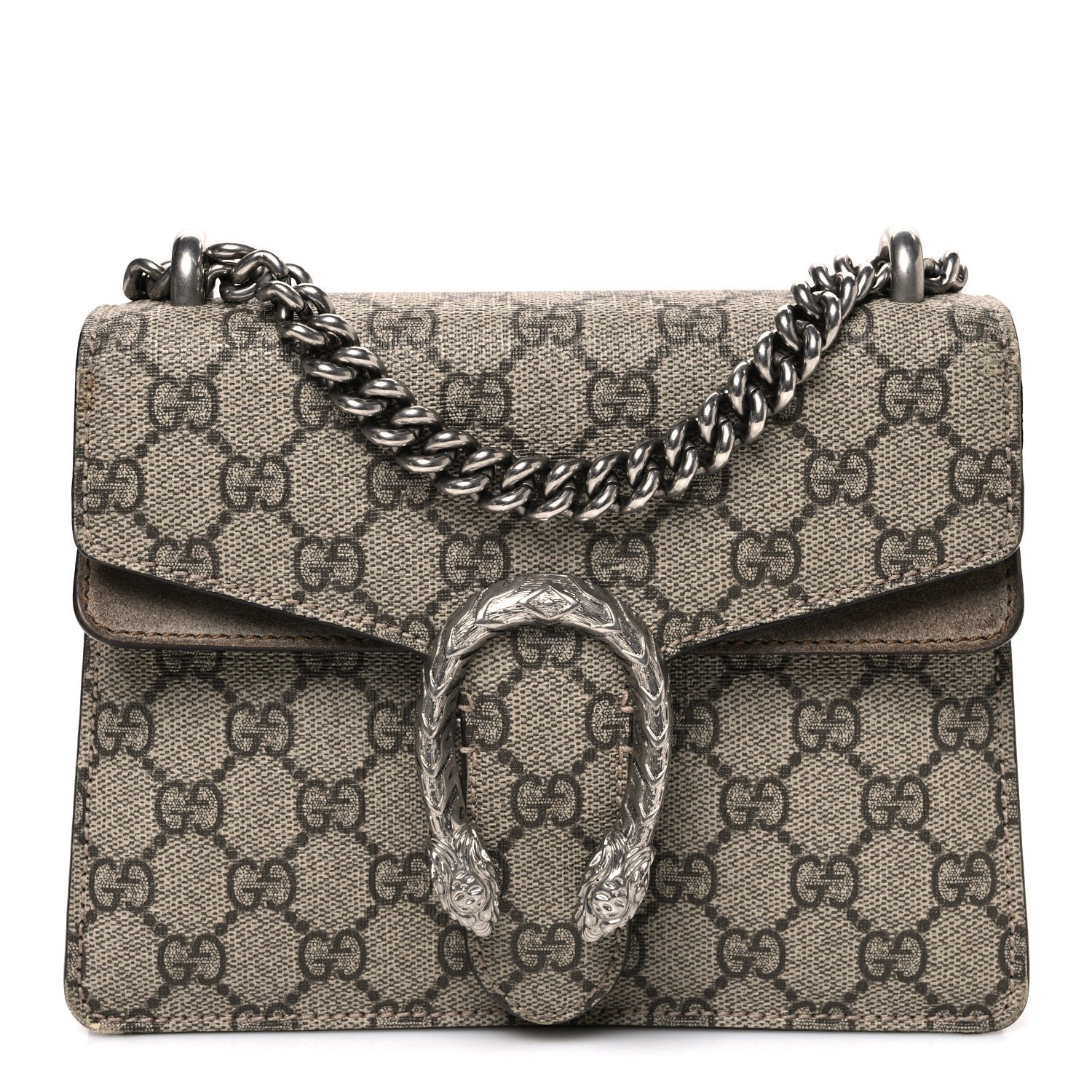 Gucci GG Supreme Monogram Mini Dionysus Shoulder Bag Taupe