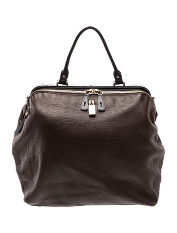 Leather Top Handle Bag