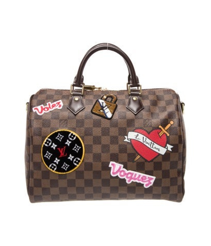 Louis Vuitton Vuitton Damier Ebene Patches Speedy Bandouliere 30