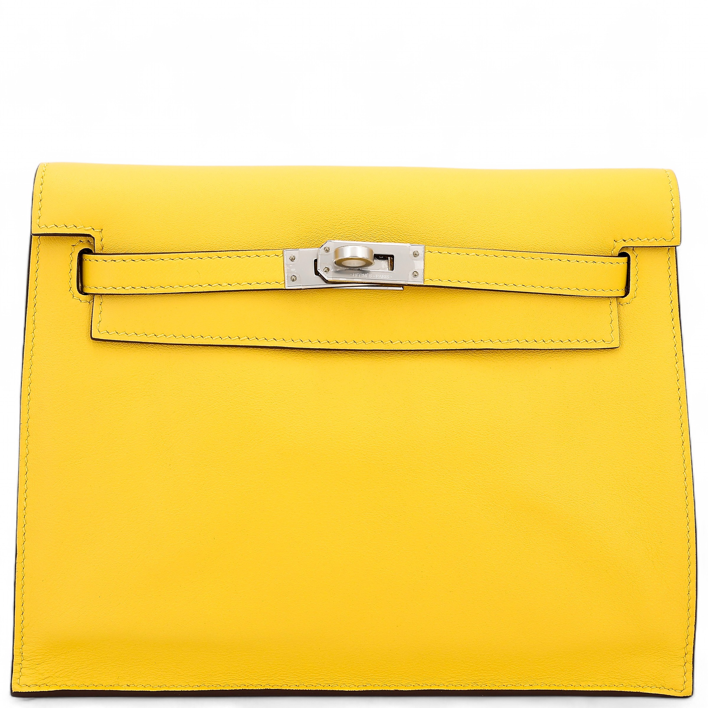 Unused ( Rank NS ) HERMÈS Kelly Danse Jaune de Naples (9O) Swift Palladium hardware B (2023)