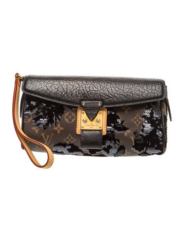 Monogram Fleur de Jais Manège Clutch