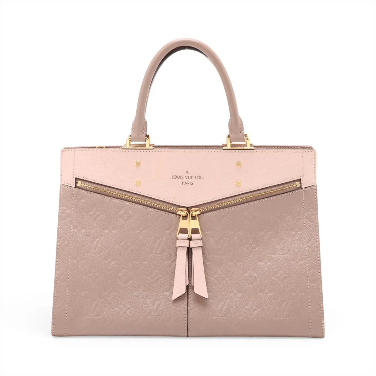 Louis Vuitton monogram empreinte Three MM M44305 Beige There was an RFID respons