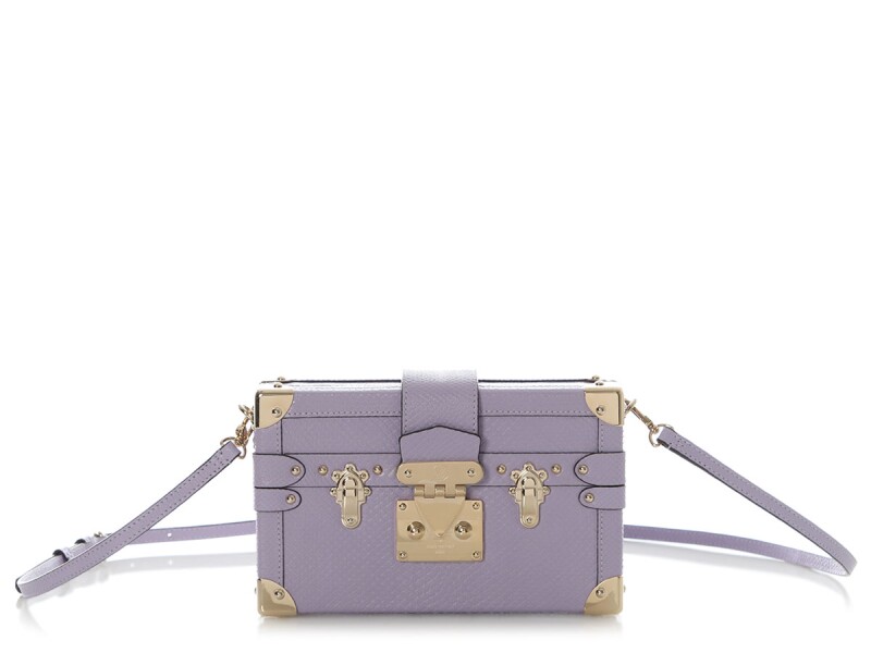 Louis Vuitton Lilac Karung Petite Malle Gold Hardware