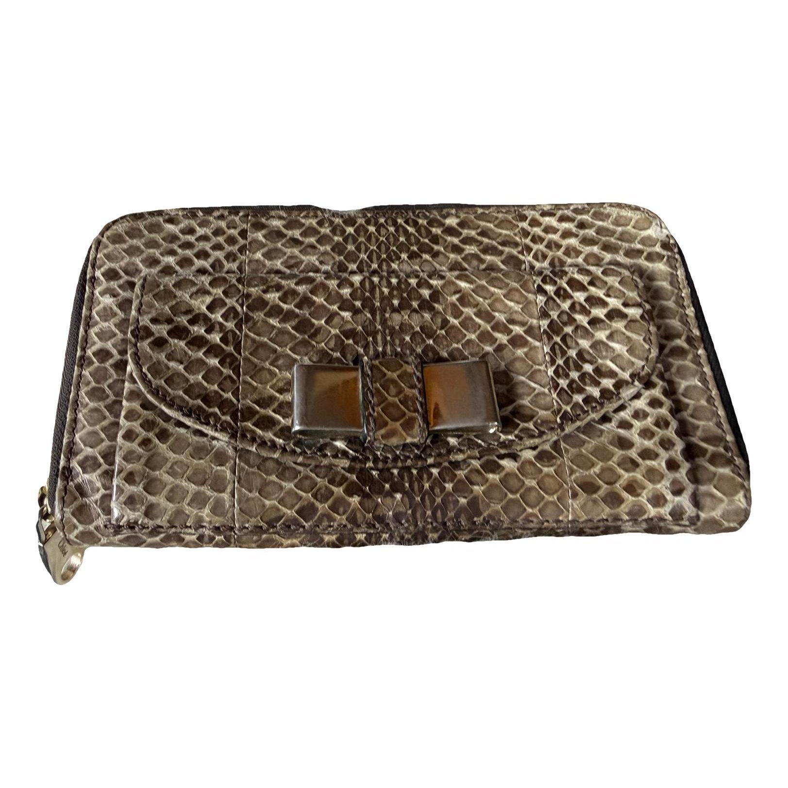 Leather clutch bag