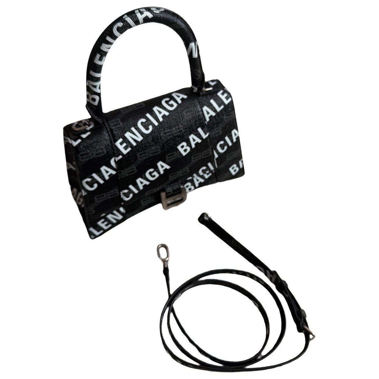 Hourglass leather crossbody bag