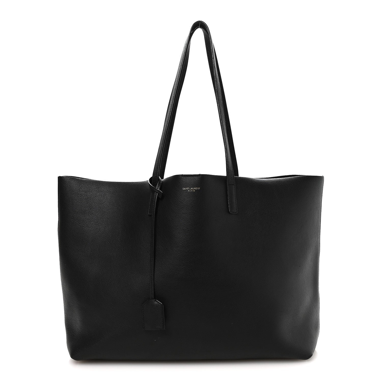 Saint Laurent Calfskin Large Shopping Tote Black