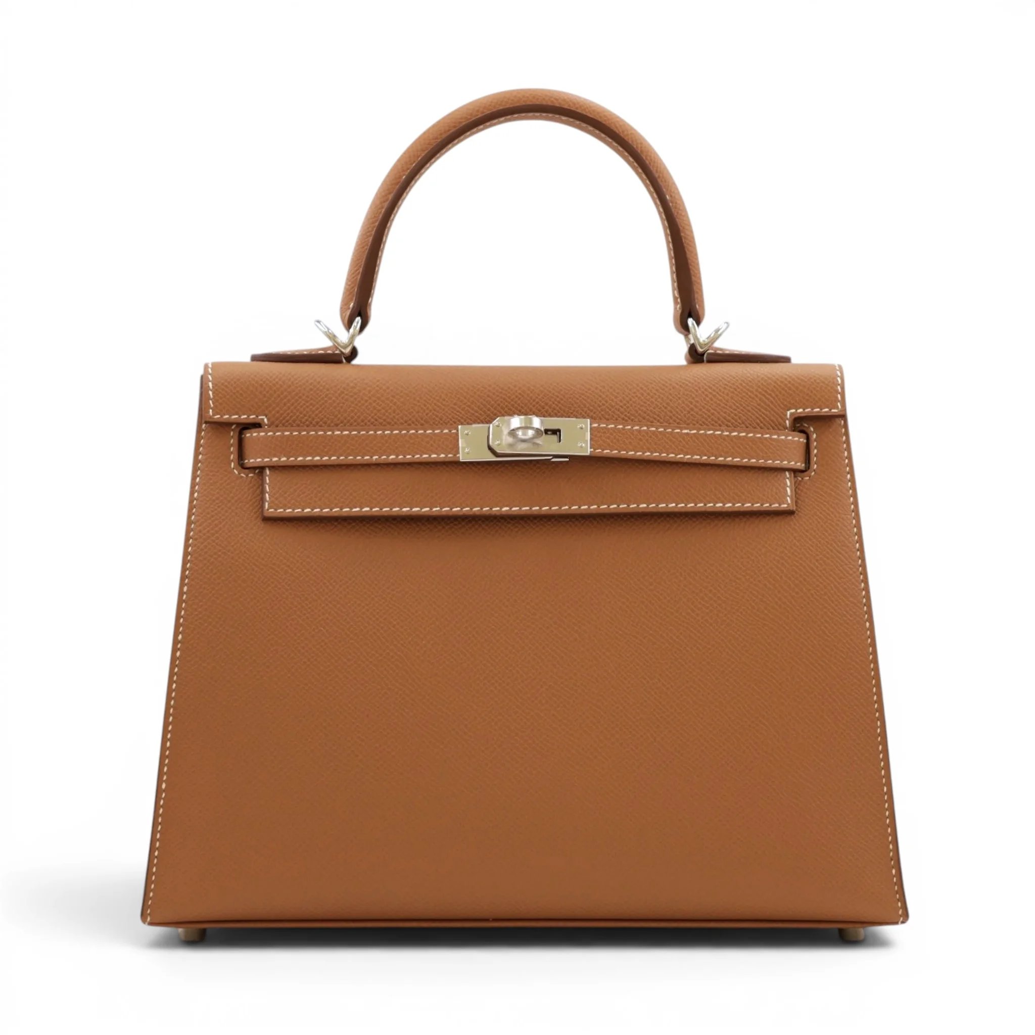 Brand New ( Rank N ) HERMÈS Kelly 25 Sellier Gold (37) Epsom Palladium hardware G (2026)