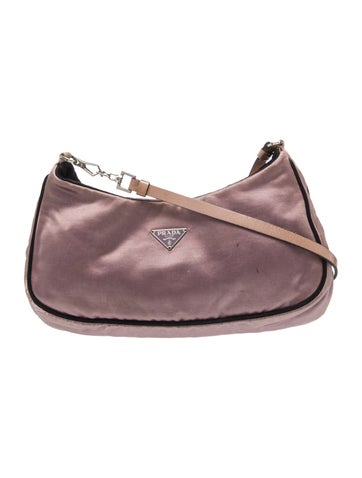 Prada Enameled Metal Triangle Shoulder Bag