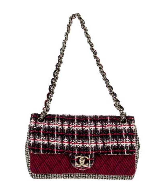Chanel Medium Tweed Double Flap Bag