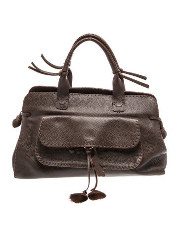Leather Top Handle Bag