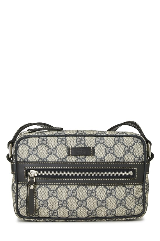 Navy GG Supreme Canvas Camera Bag