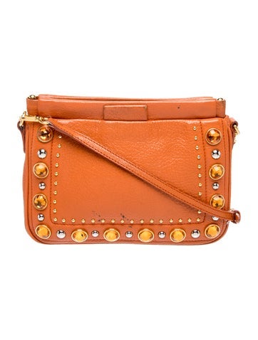 Leather Studded Crossbody Bag