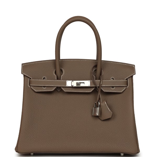 Hermes Birkin 30 Etoupe Togo Palladium Hardware