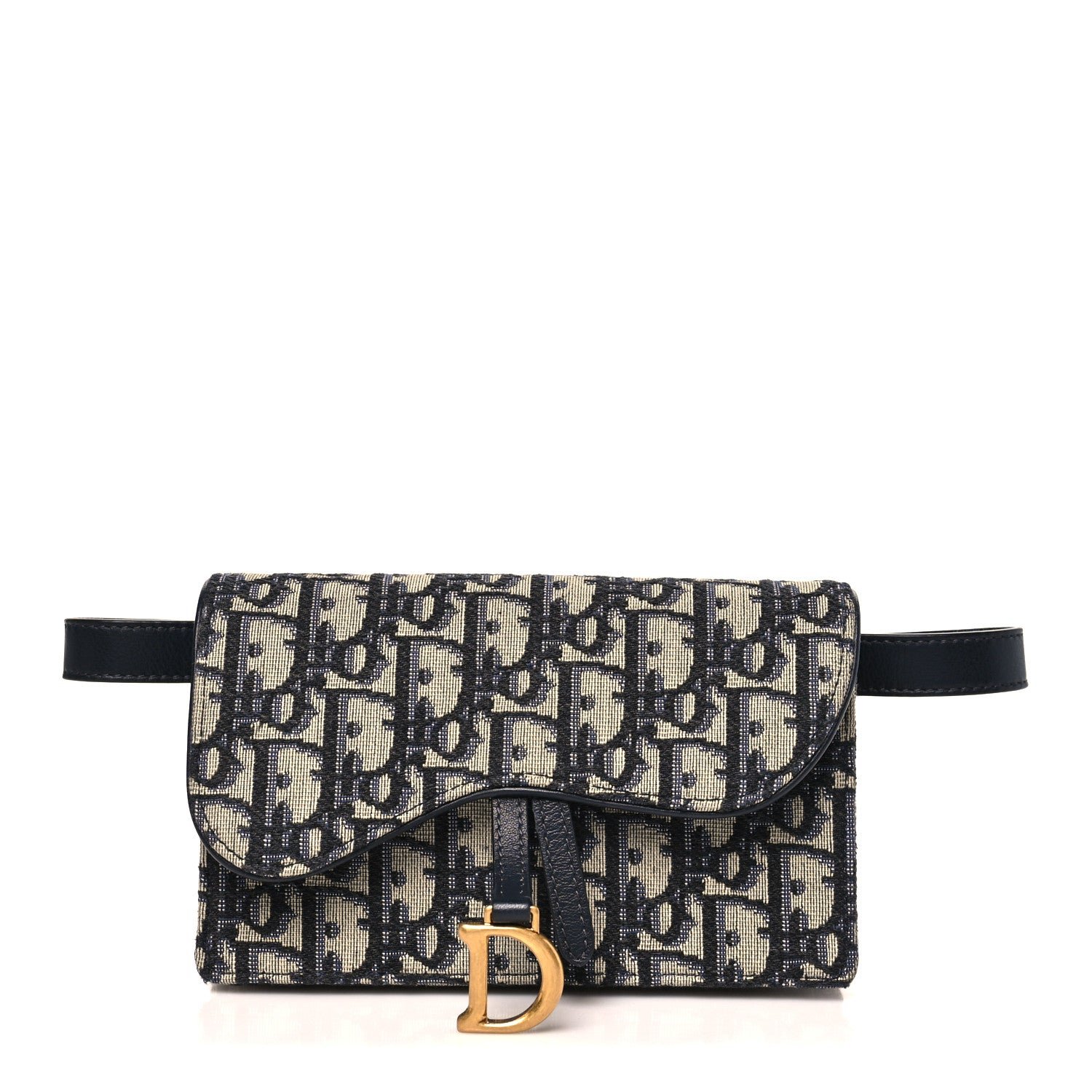 Christian Dior Oblique Saddle Belt Bag Blue