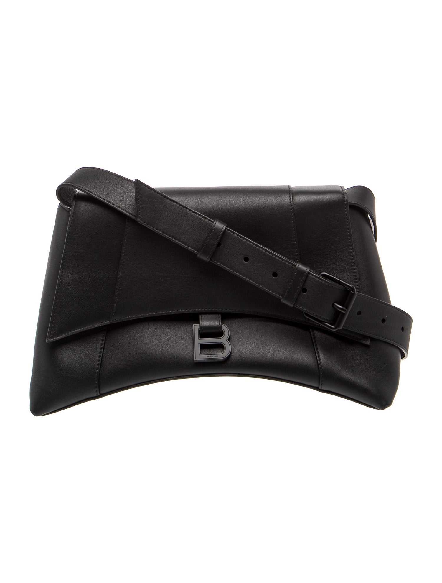 Balenciaga Leather Downtown Shoulder Bag Medium 2023