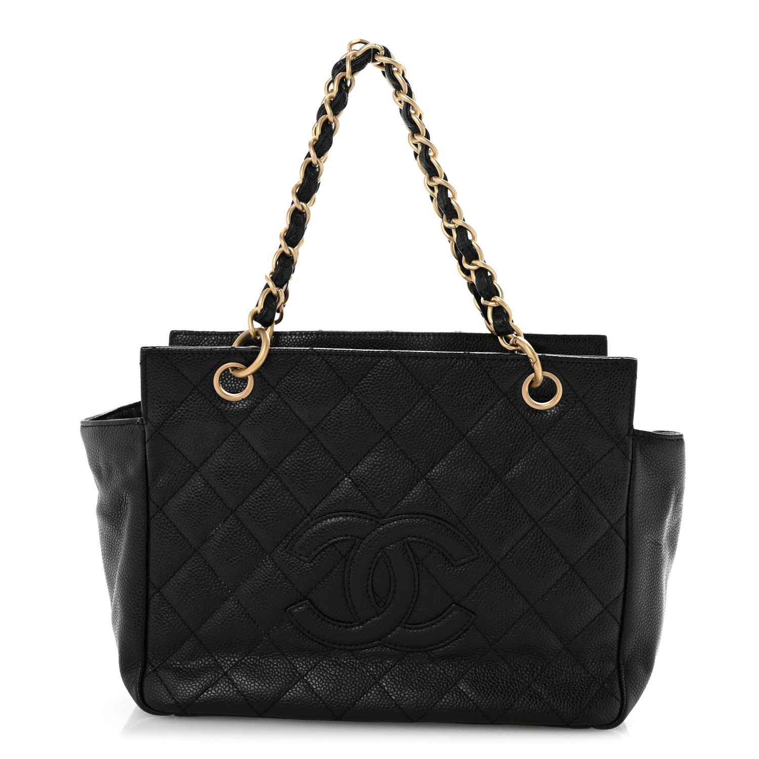 Chanel Caviar Quilted Petit Timeless Tote PTT Black