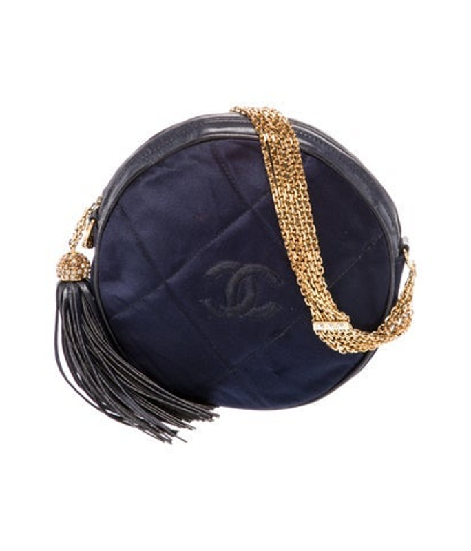 Chanel Satin Round Tassel Crossbody Bag
