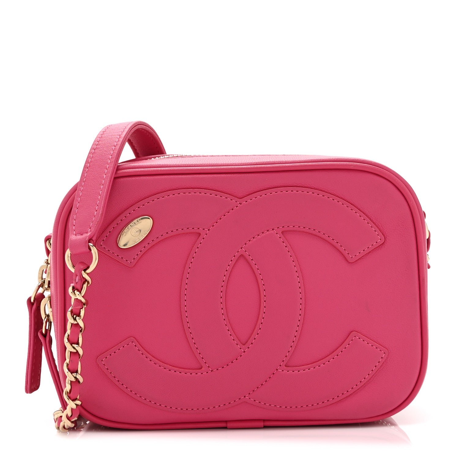 Chanel Lambskin CC Mania Camera Case Pink