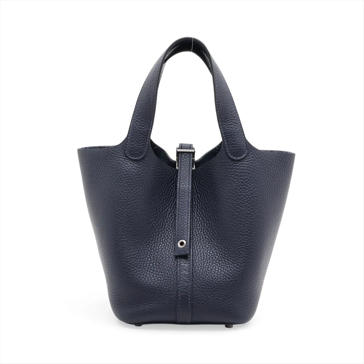 Hermès Picotin Lock 18 PM Taurillon Clemence Blue nuit Silver Metal Fittings U: