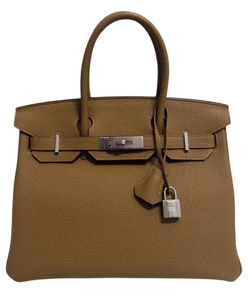Hermes Bronze Dore Togo Birkin 30 Palladium Hardware, 2020