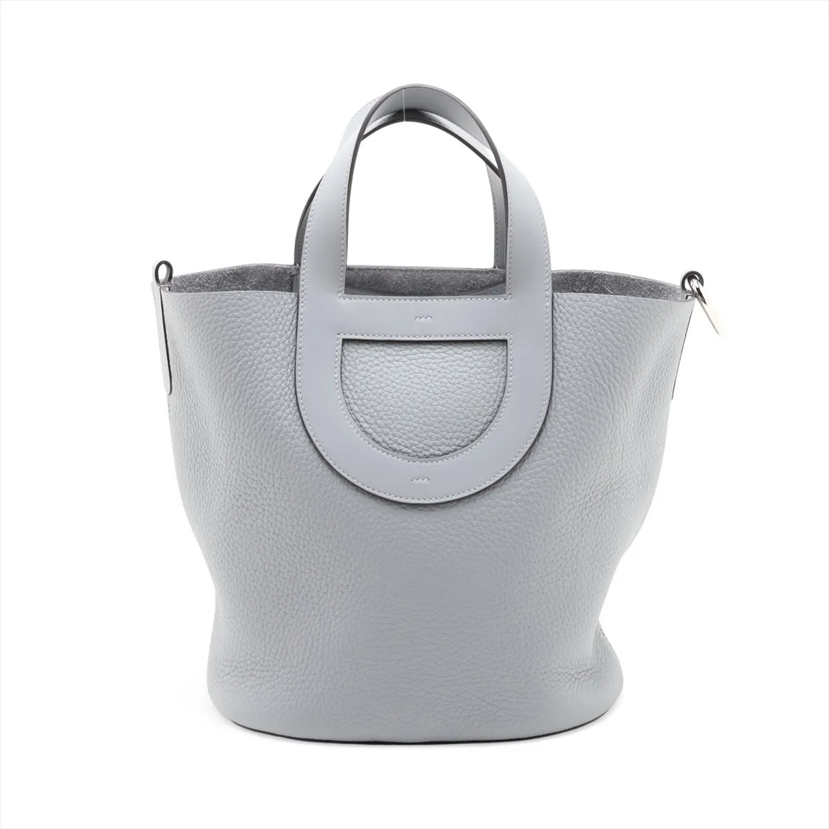 Hermès In the loop 23 Taurillon Clemence × Veau Swift glypantane Silver Metal Fi
