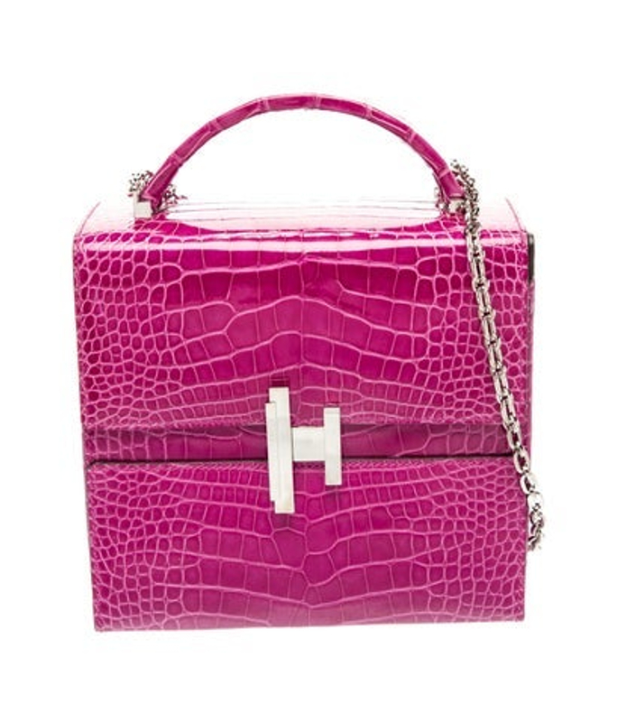 Hermes Shiny Alligator Mississippiensis Cinhetic Box Bag